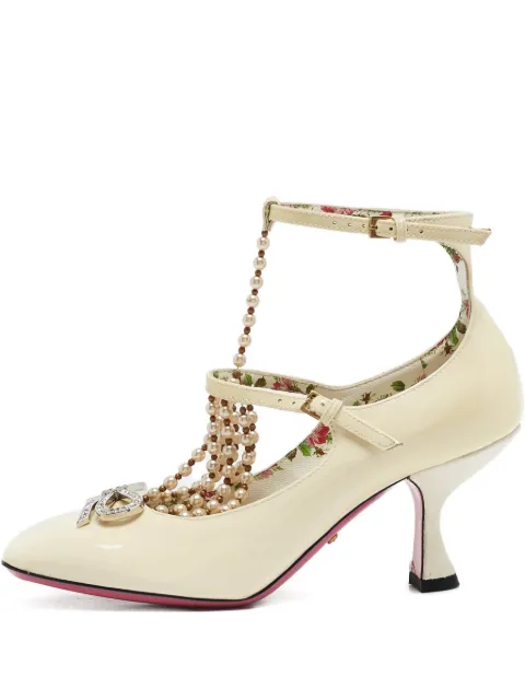 Gucci Pre-Owned حذاء بكعب 70 ملم مزين بربطة