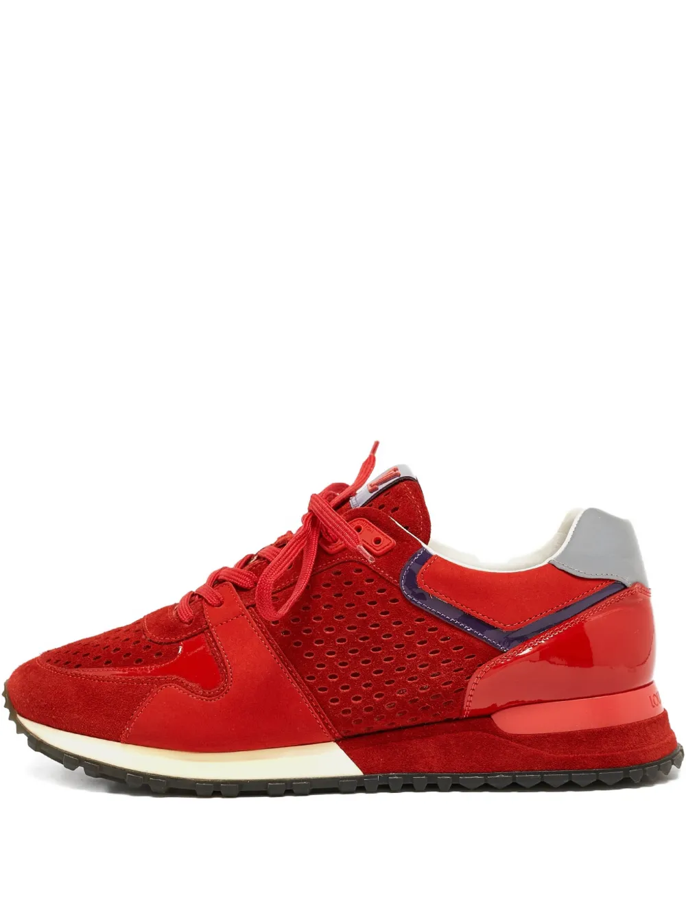 Louis Vuitton Pre-Owned Run Away エナメルレザースニーカー - レッド Louis Vuitton Pre-Owned Run Away エナメルレザースニーカー - レッド