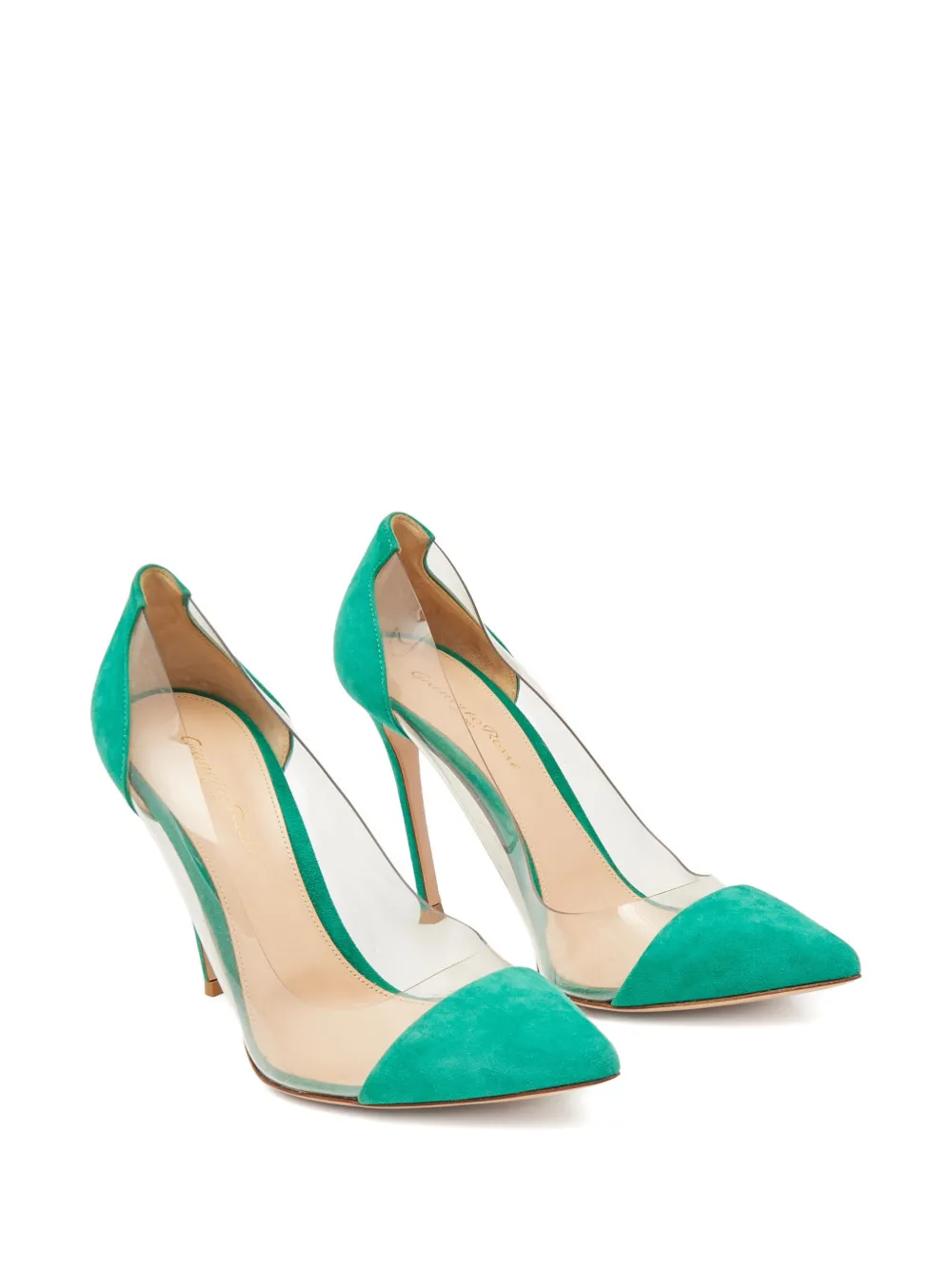 Gianvito Rossi 100mm suede clear pumps | Image 2