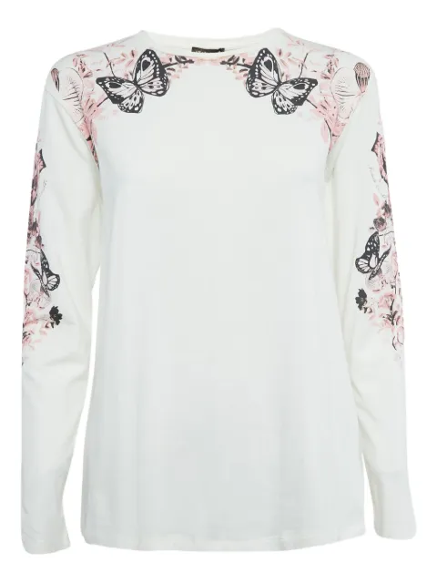 Roberto Cavalli Vintage butterfly floral-trint T-shirt