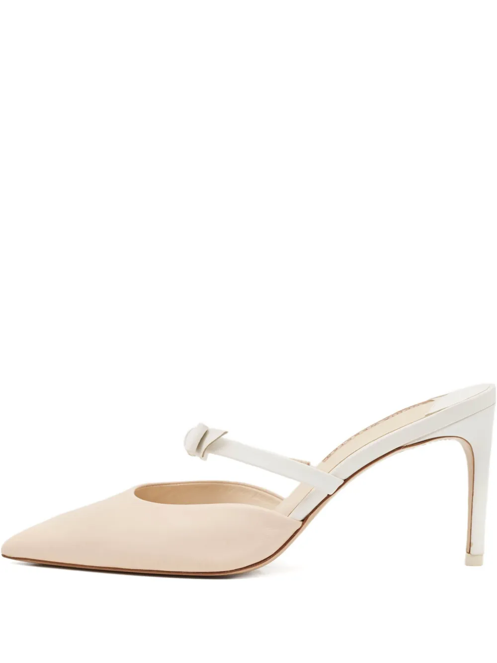 Sophia Webster 60mm leather bow-detail mules | Neutrals | Image 1