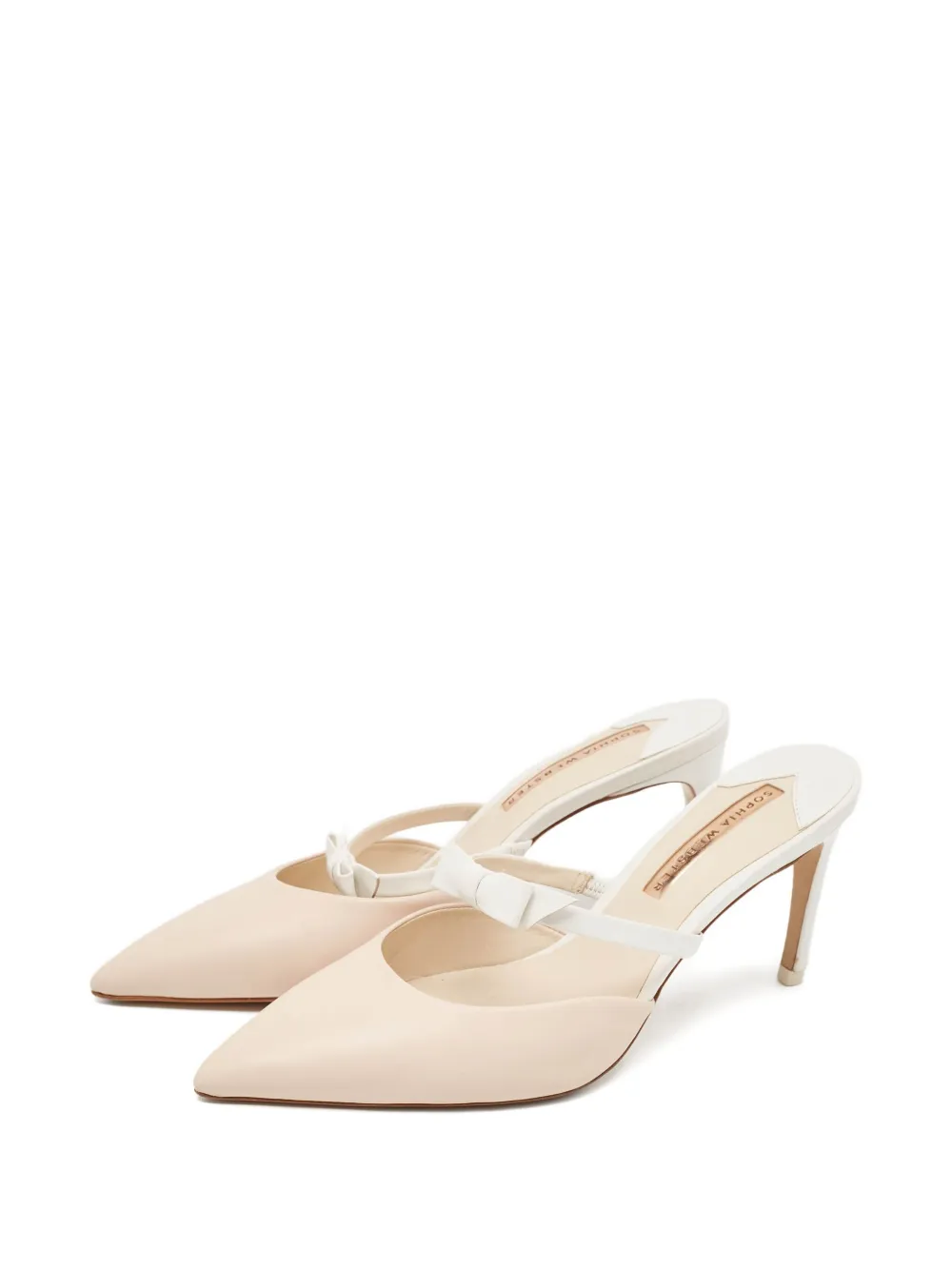 Sophia Webster 60mm leather bow-detail mules | Image 2