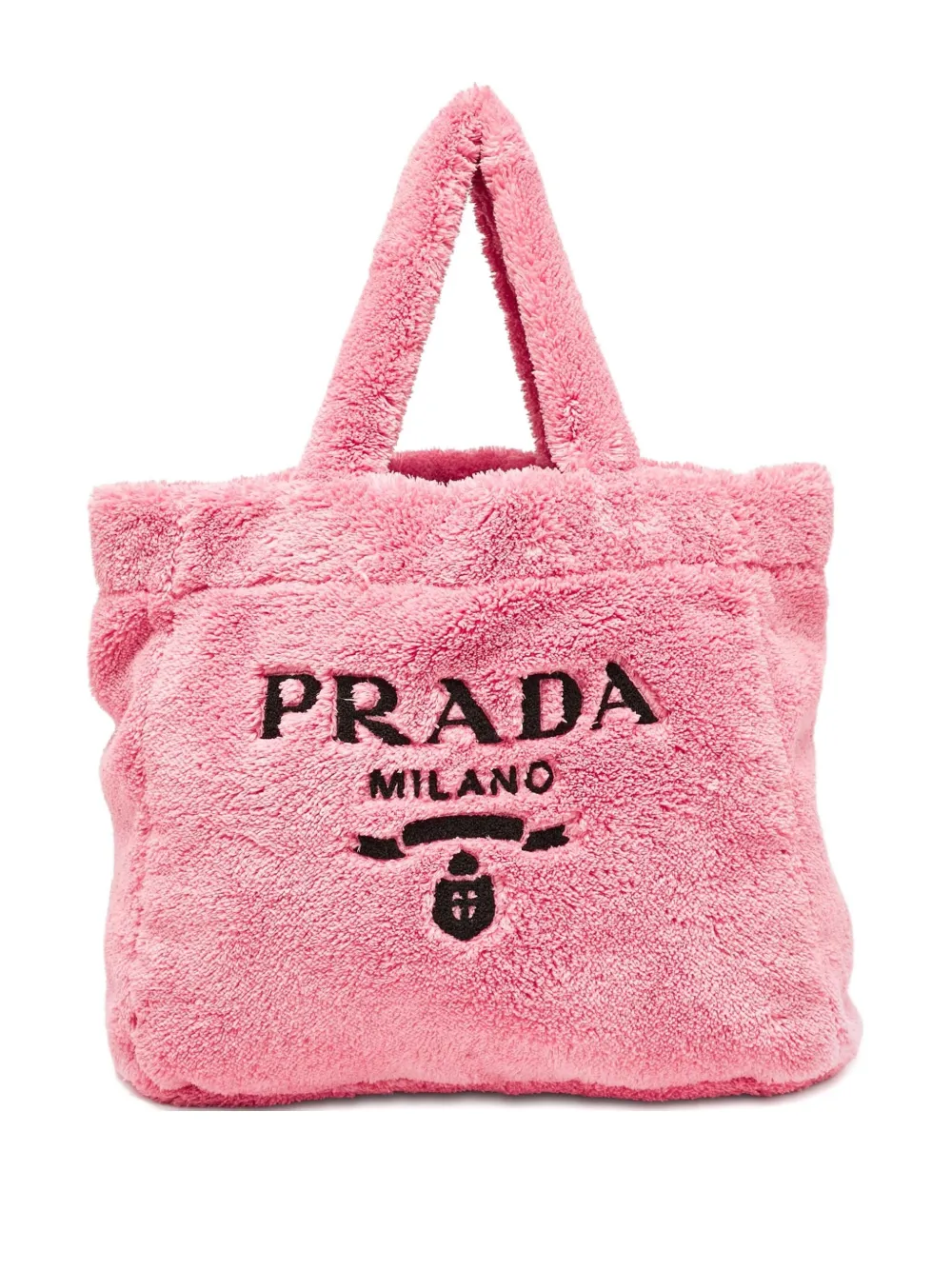 Prada Pre-Owned terry-cloth logo tote bag | Pink | Image 1