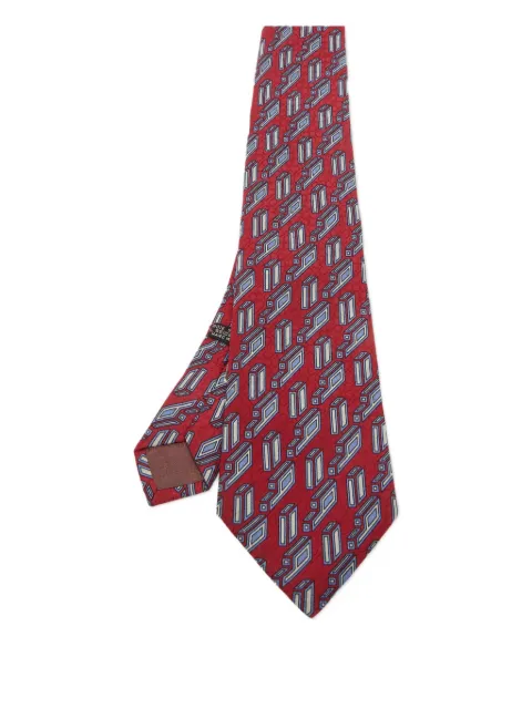 Christian Dior Pre-Owned geometric-print silk tie