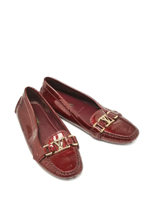 Louis Vuitton Pre-Owned Leather Loafers Red FARFETCH PH