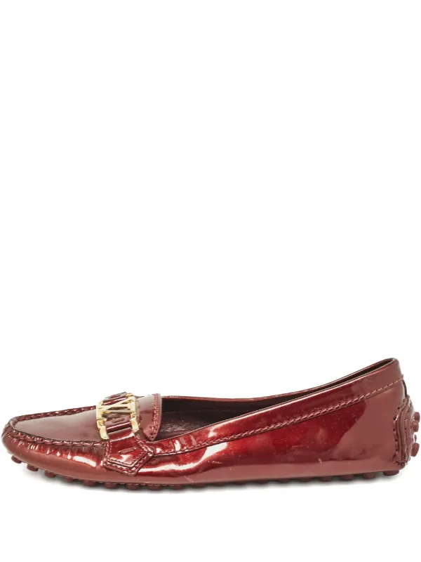 Louis Vuitton Patent Leather Women Loafers - Red