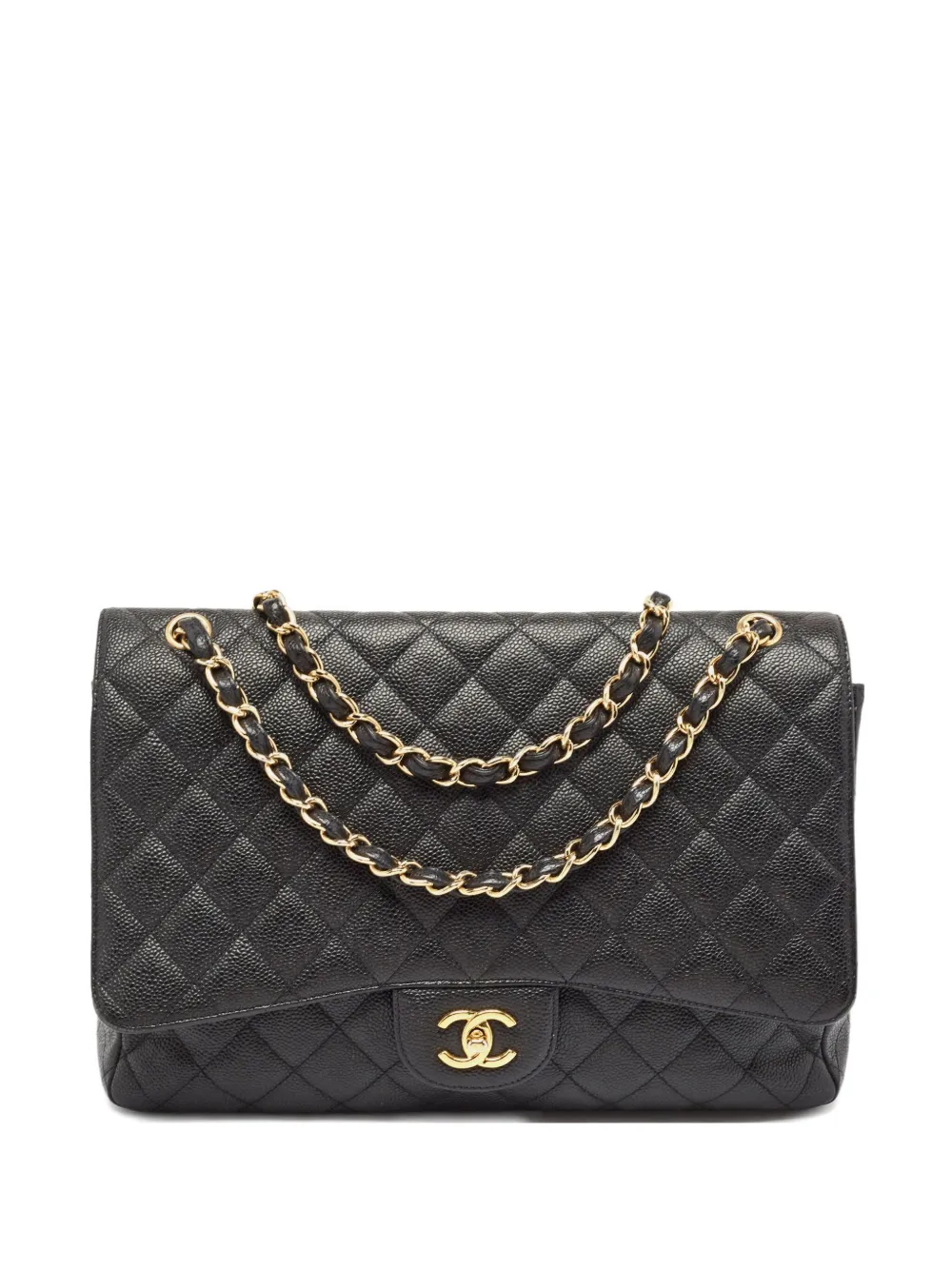 CHANEL Pre-Owned Maxi Classic Single Flap shoulder bag - ブラック CHANEL Pre-Owned Maxi Classic Single Flap shoulder bag - ブラック