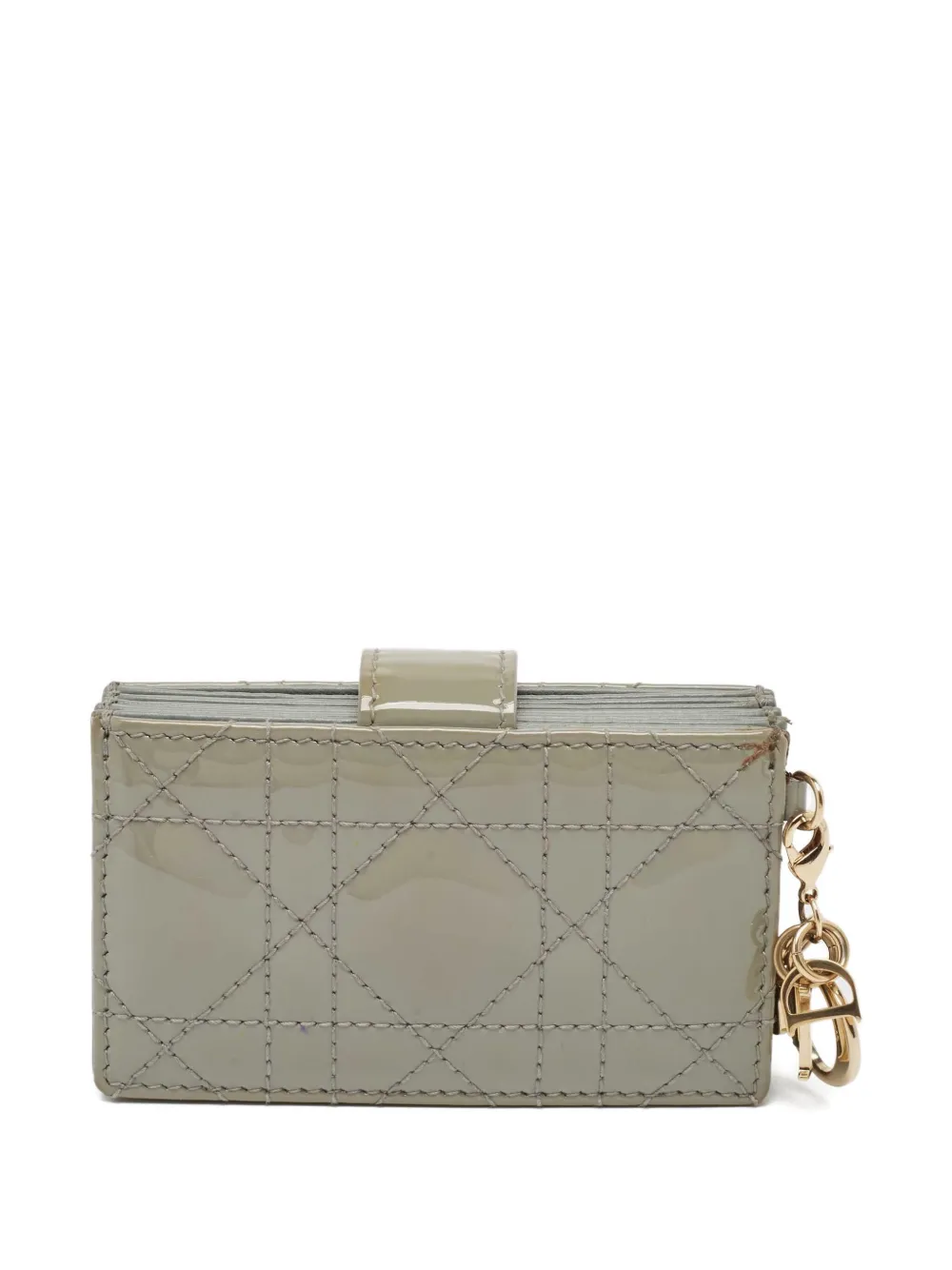 Christian Dior Pre-Owned patent leather Cannage quilted card holder | Image 2