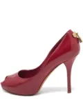 Louis Vuitton Pre-Owned 90mm patent leather peep toe pumps - Red