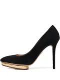 Charlotte Olympia 110mm Debbie platform suede pumps - Black