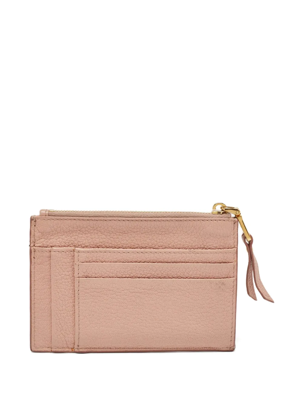 Miu Miu Pre-Owned Leather Zip Card Holder | Image 2