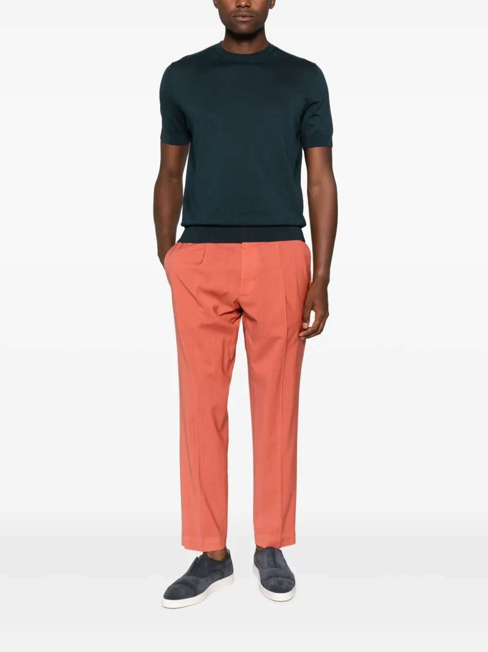 Zegna Katoenen T-shirt - Blauw