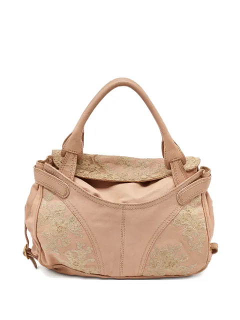 Valentino Garavani Pre-Owned 2023 Lace Embroidered Leather Satchel