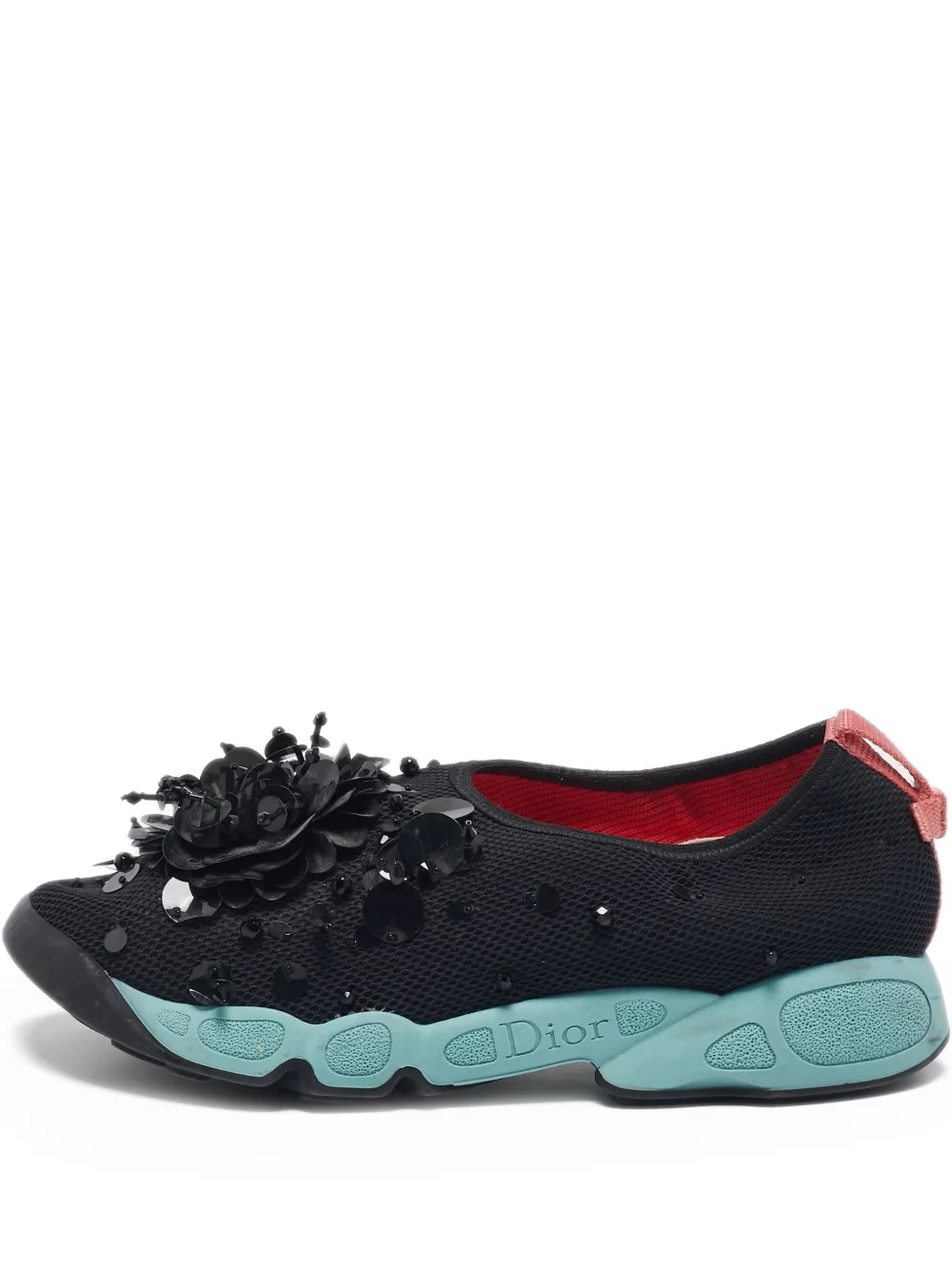 Christian Dior Pre-Owned フローラル スニーカー - ブラック Christian Dior Pre-Owned フローラル スニーカー - ブラック
