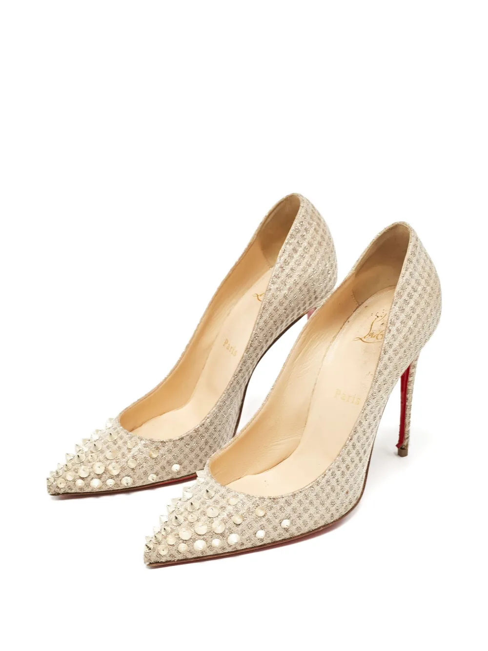 Christian Louboutin Pre-Owned Pumps met spikes - Beige