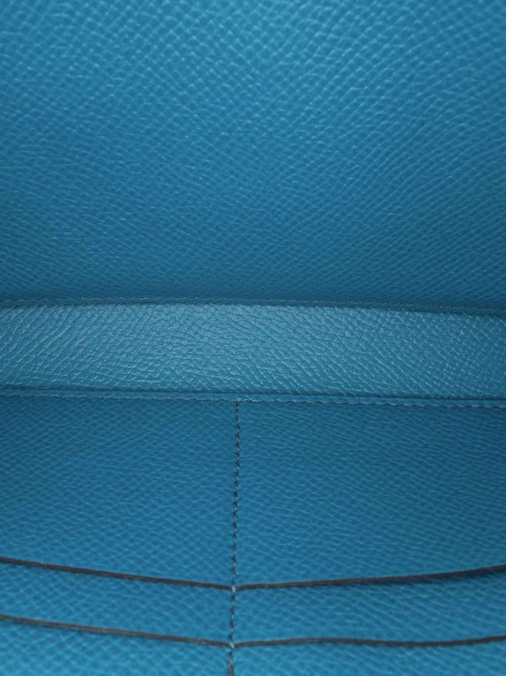 Pre-owned Hermes 2005-2014 Epsom Kelly Longue Wallet Long Wallets In Blue