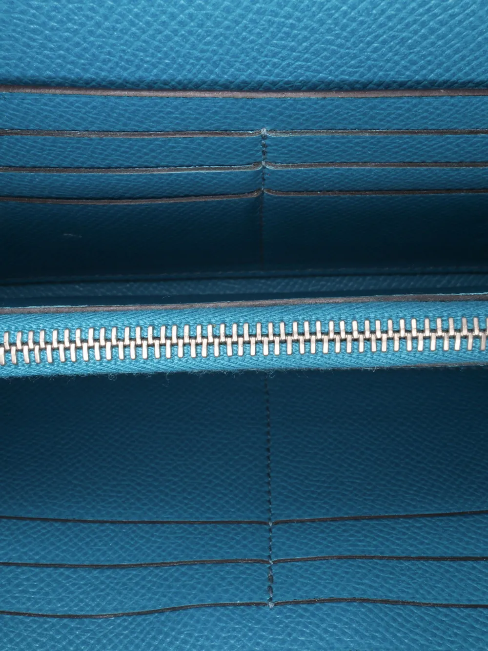Pre-owned Hermes 2005-2014 Epsom Kelly Longue Wallet Long Wallets In Blue