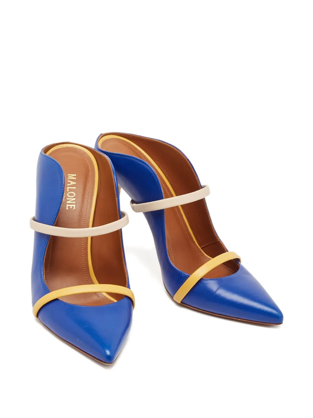 Malone Souliers 100mm leather strap mules | Image 2