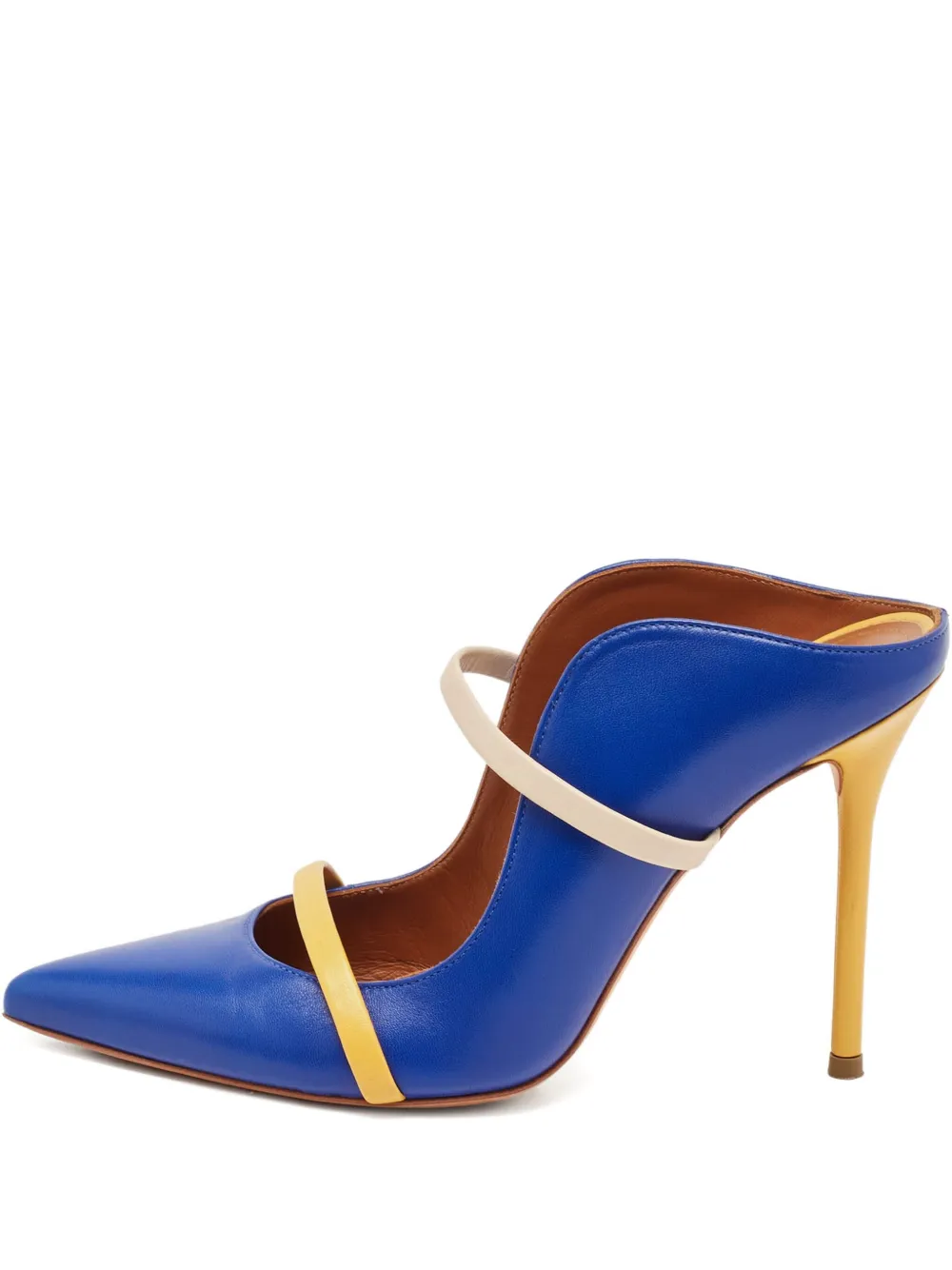 Malone Souliers 100mm leather strap mules | Blue | Image 1