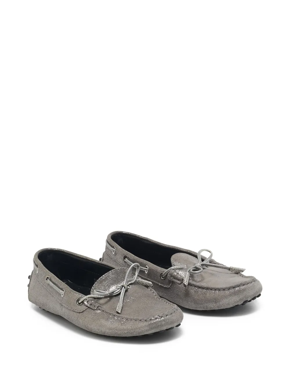 Tod's Vintage Pre-owned loafers verfraaid met strik - Grijs