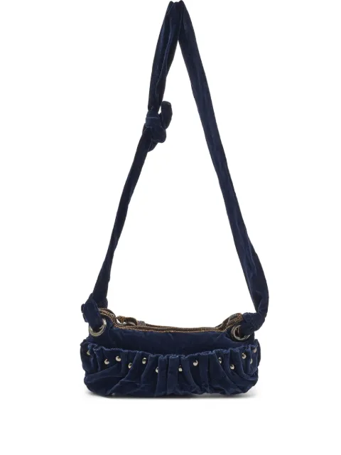 Miu Miu Pre-Owned Velvet Studded Shoulder Bag
