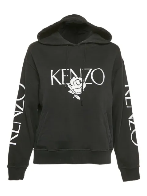 Kenzo Pre-Owned Rose-embroidered hoodie