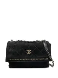 CHANEL Pre-Owned CC suede shoulder bag - Black