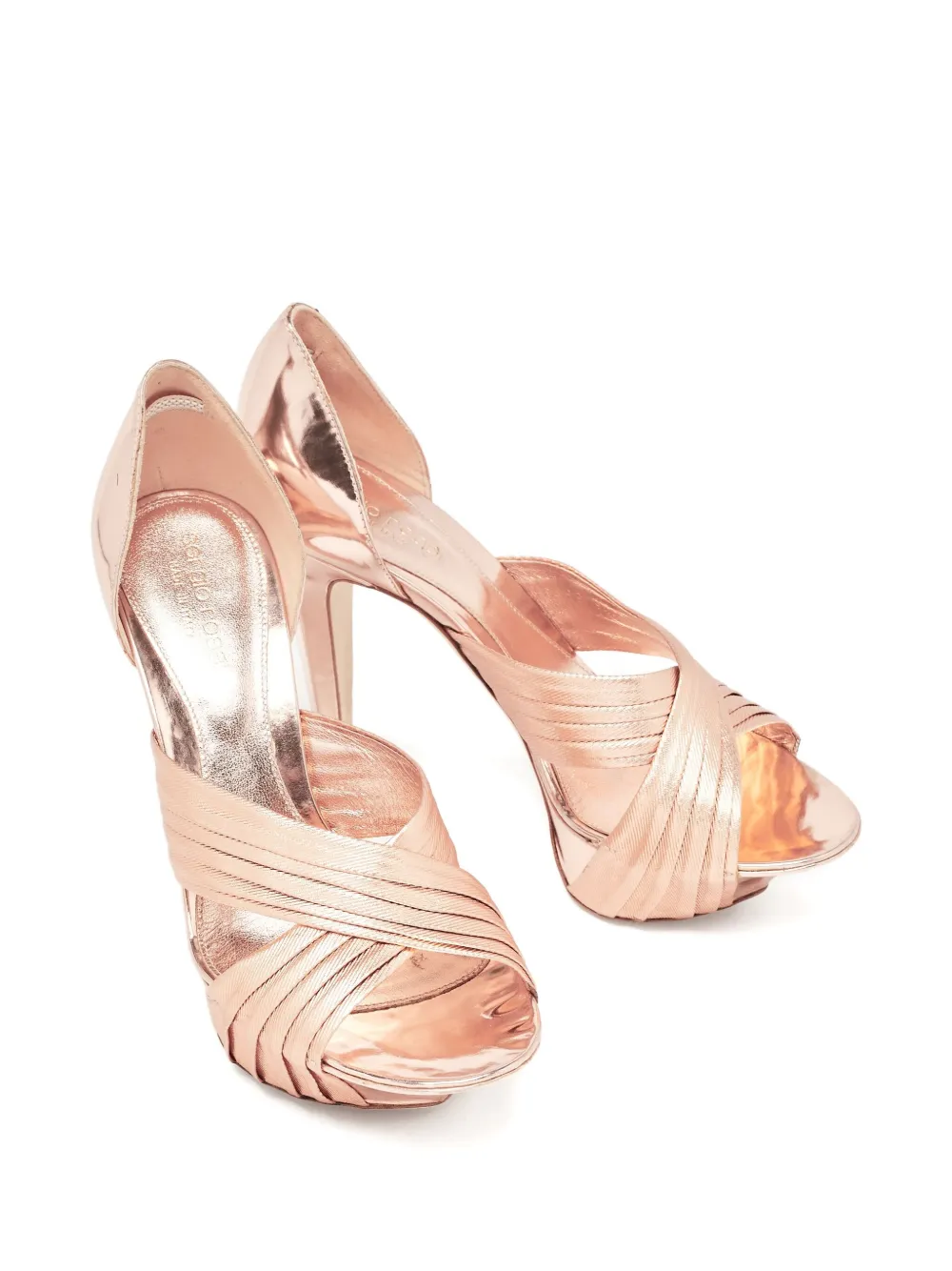 Sergio Rossi Vintage Pre-owned 100mm platform cross-strap pumps | Image 2