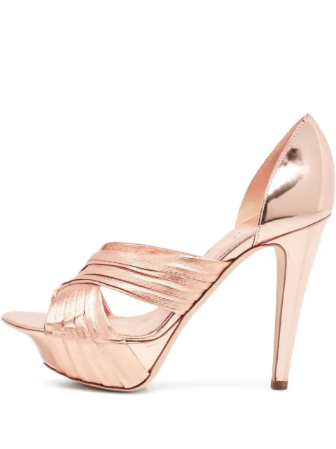 Sergio Rossi Vintage Pre-owned 100mm platform cross-strap pumps
