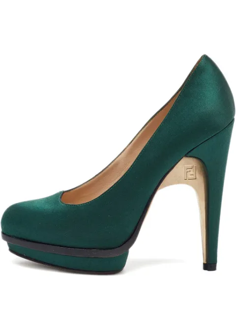 Fendi Pre-Owned escarpins satinés à plateforme