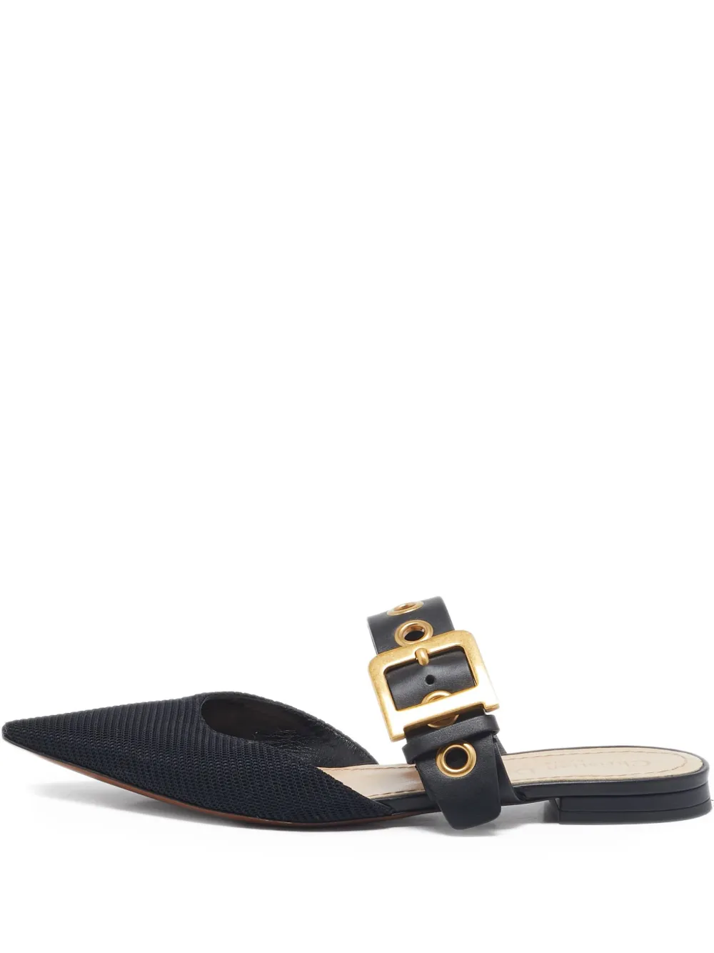 Pre-owned Dior Leather Flat Mules