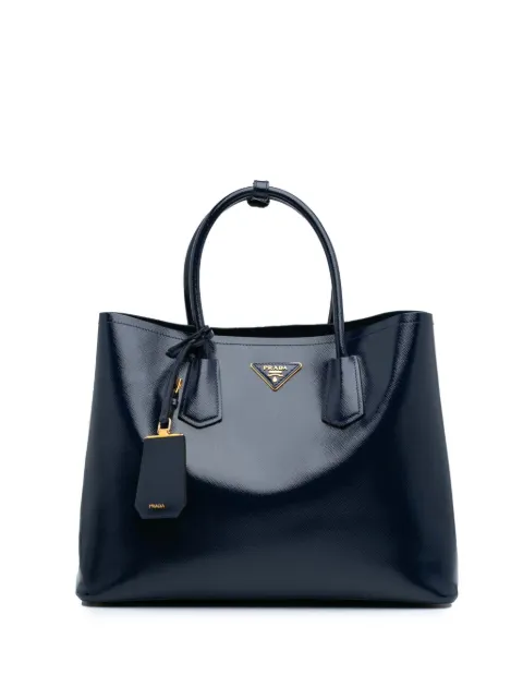 Prada Pre-Owned 2013-2024 Medium Saffiano Vernice Double satchel
