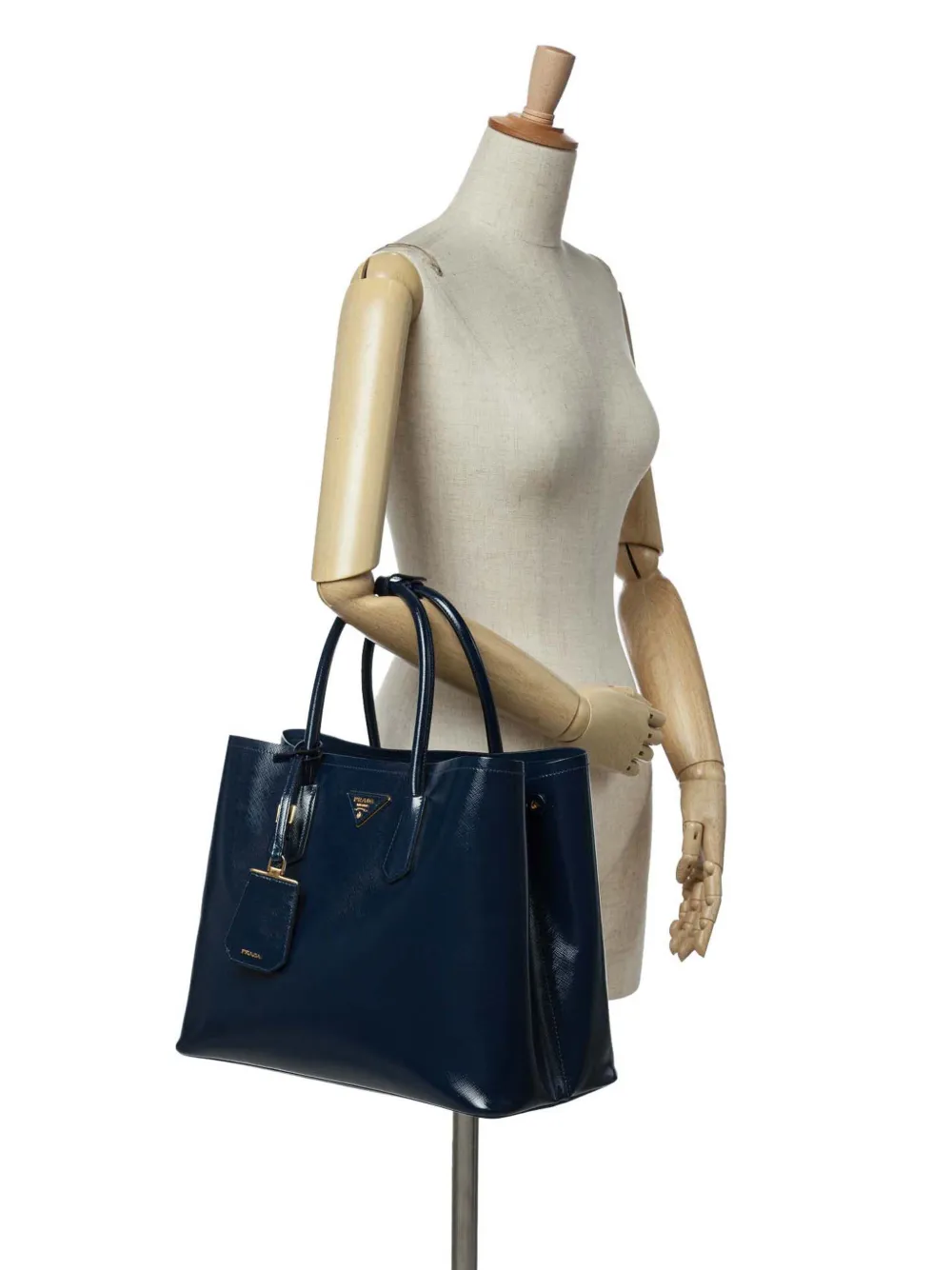 Prada Pre-Owned 2013-2024 Medium Saffiano Vernice Double satchel | Pre-Owned | Image 2