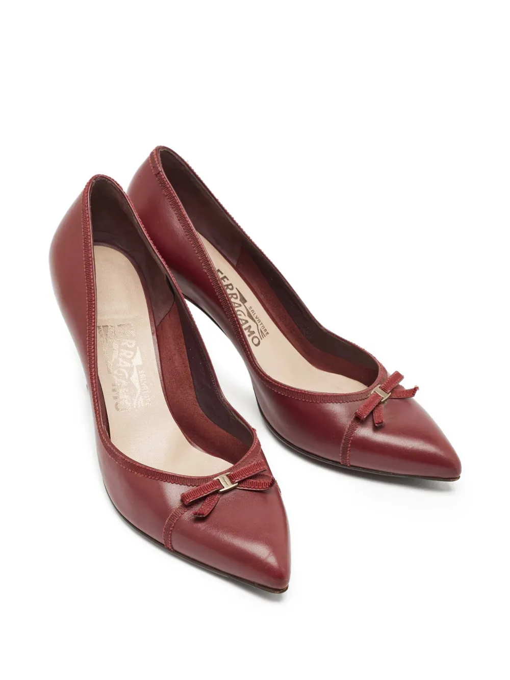 Ferragamo Pre-Owned pointed-toe bow-detail pumps | Image 2