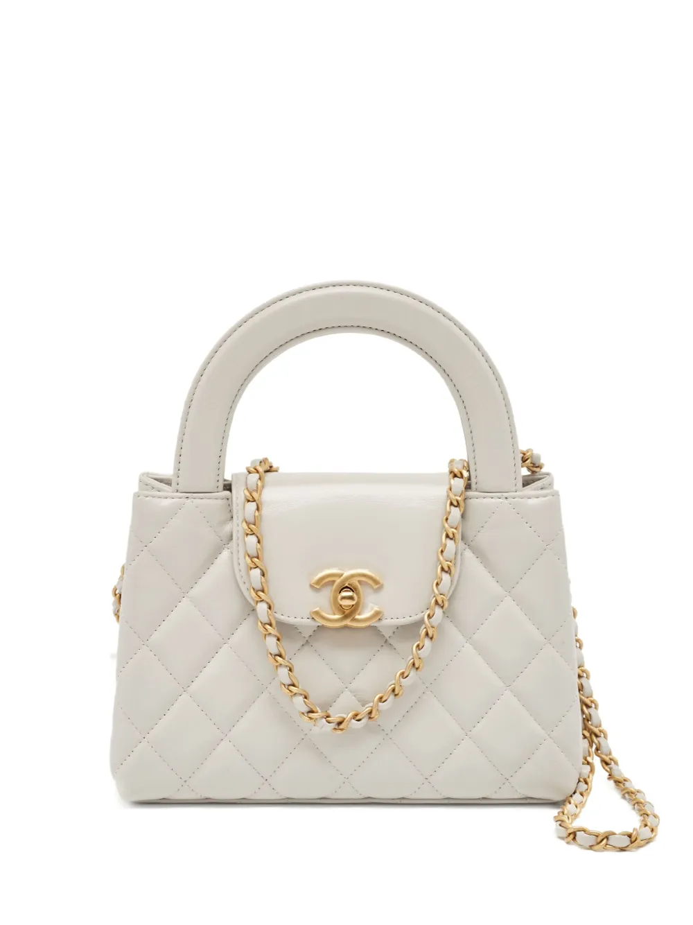 CHANEL Pre-Owned キルティング ハンドバッグ - ニュートラル CHANEL Pre-Owned キルティング ハンドバッグ - ニュートラル