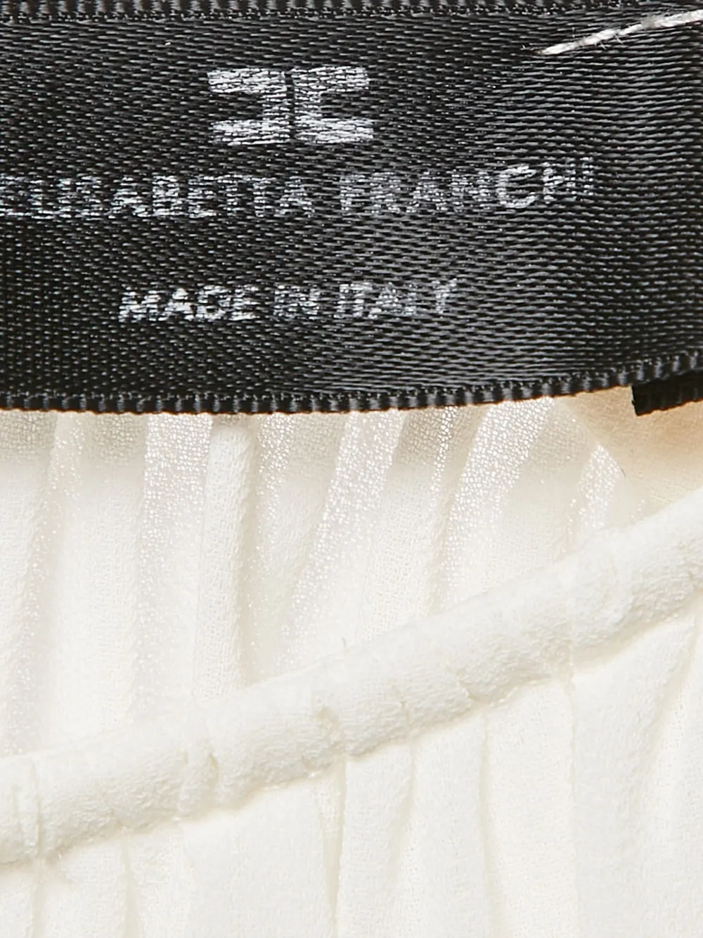 Pre-owned Elisabetta Franchi  Pleat-detail Bodysuit In White