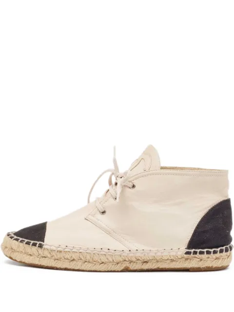 CHANEL Pre-Owned leather espadrille sneakers
