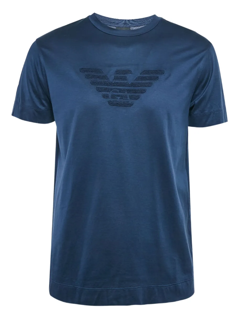 Emporio Armani Pre-Owned embossed logo t-shirt | Blue | Image 1
