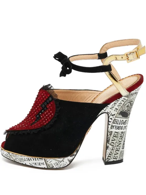 Charlotte Olympia sandales en cuir à talon 150 mm