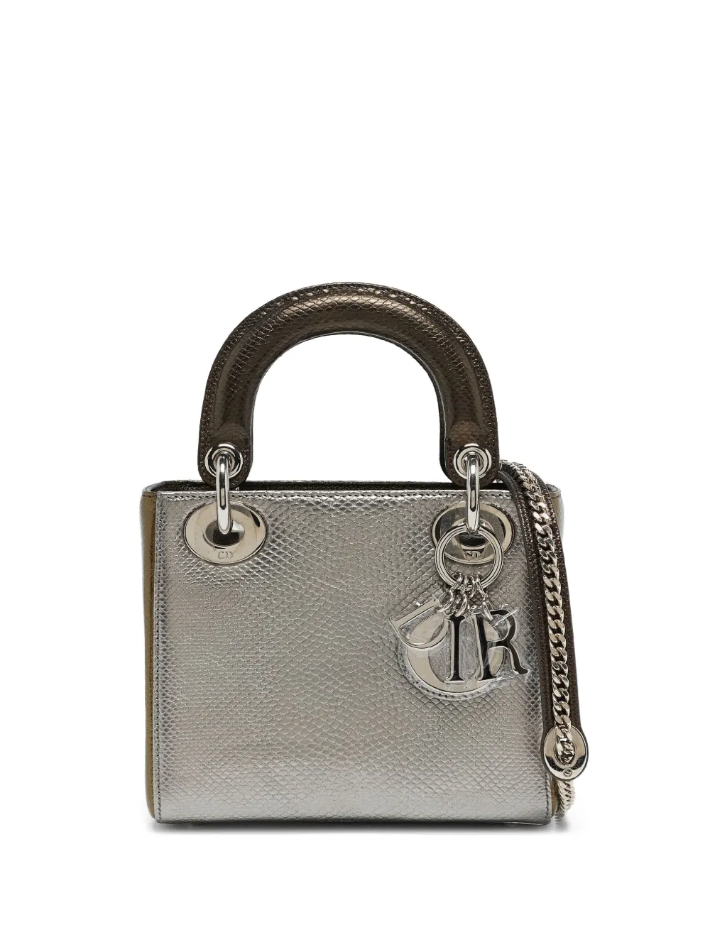 Christian Dior Pre-Owned Lady ハンドバッグ ミニ - シルバートーン Christian Dior Pre-Owned Lady ハンドバッグ ミニ - シルバートーン