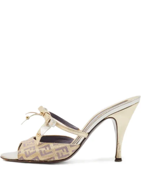 Fendi Pre-Owned bow-embellished open-toe mules