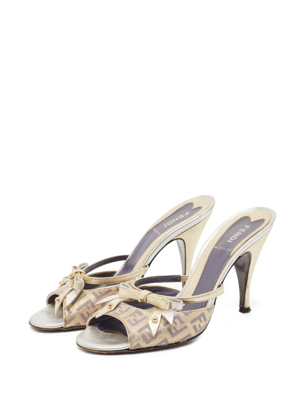 Fendi Pre-Owned bow-embellished open-toe mules | Image 2