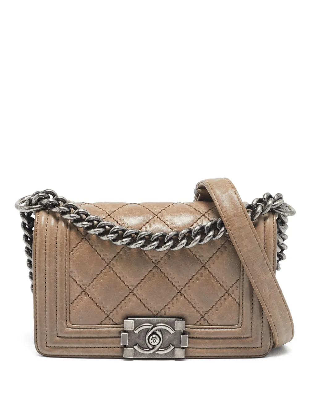 CHANEL Pre-Owned small Boy Flap shoulder bag - ニュートラル CHANEL Pre-Owned small Boy Flap shoulder bag - ニュートラル