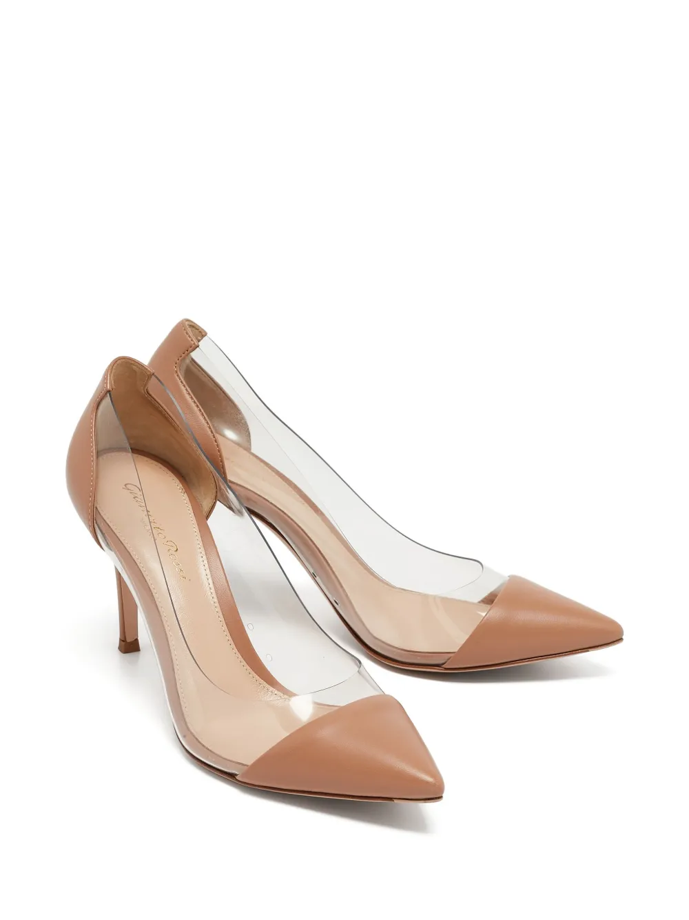 Gianvito Rossi Pumps met leren hak - Beige