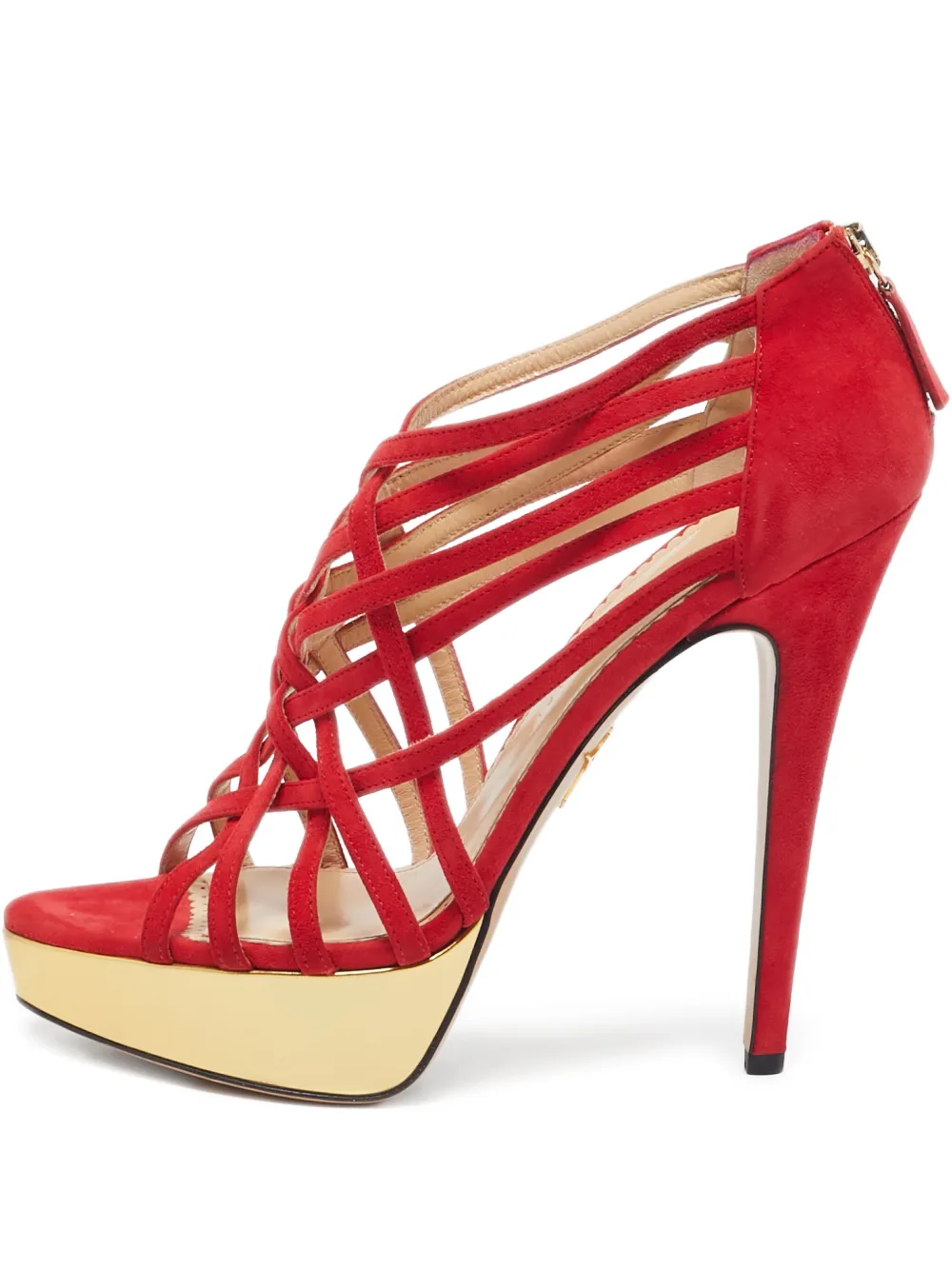 Pre-owned Charlotte Olympia Strappy Platform Heels