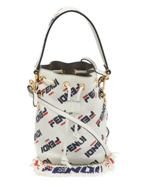Fendi Pre-Owned x Fila leather bucket bag