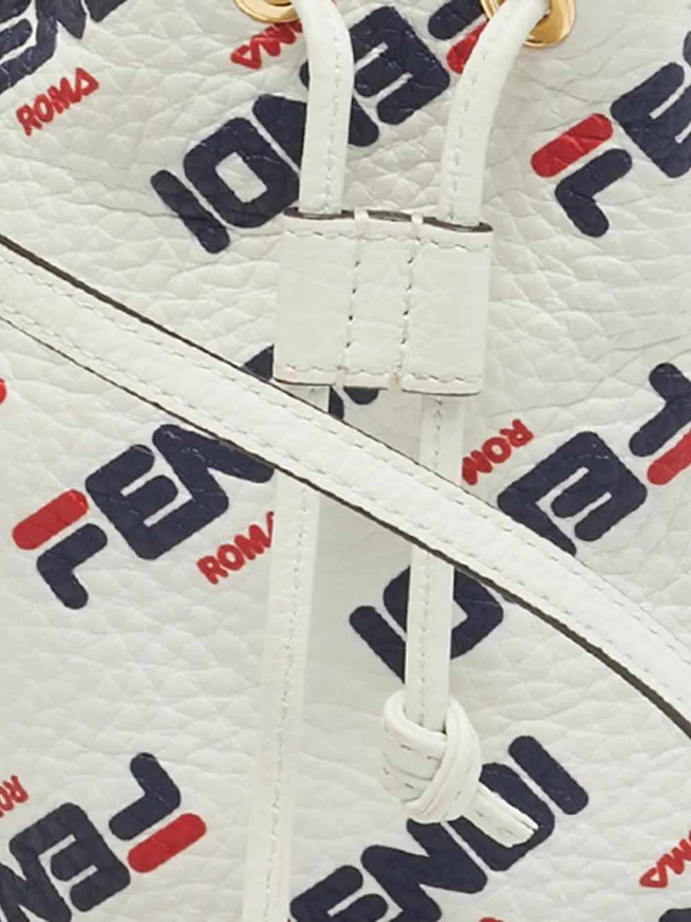 Pre-owned Fendi X Fila Leather Bucket Bag