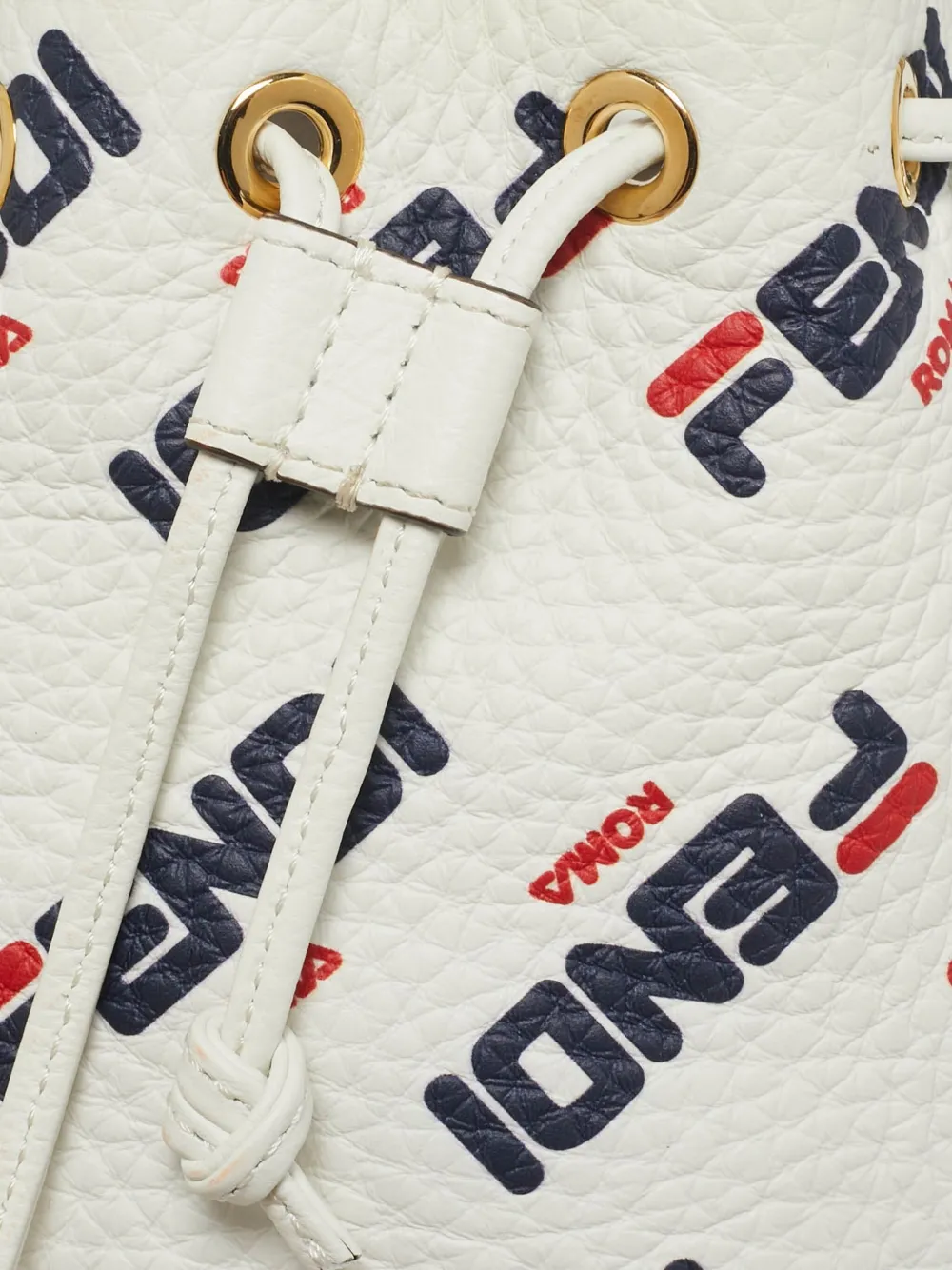 Pre-owned Fendi X Fila Leather Bucket Bag