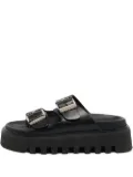 Casadei Vintage buckle platform sandals - Black