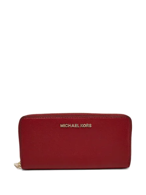 Michael Kors Vintage Jet Set leather zip continental wallet